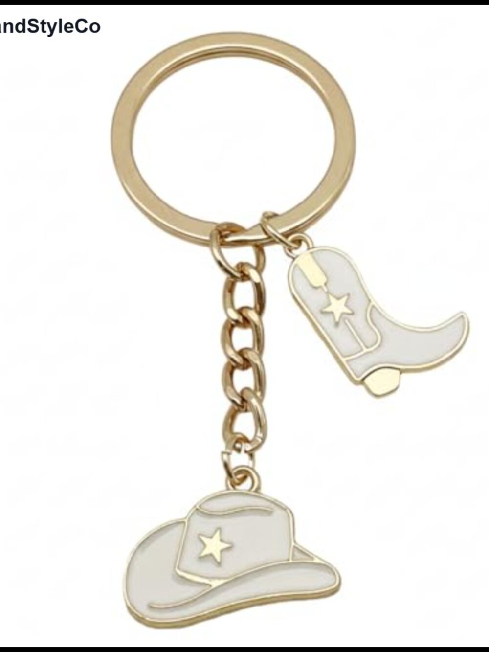 Western Cowboy Hat and Boot Keychain Bag Charm for Women Country Accessory
